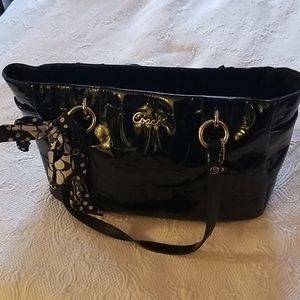 EUC COACH black signature purse
